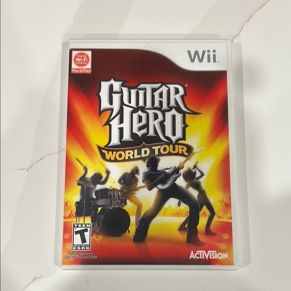 Guitar Hero World Tour Wii Game Red and Black